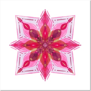 Pink Distressed Mandala Posters and Art